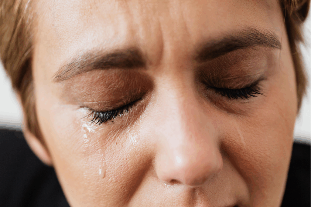 Depression - the image shows a lady crying